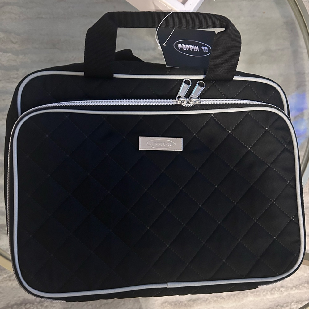 Black Quilted Toiletry Bag